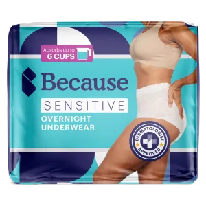 Because Sensitive Overnight Underwear for Women