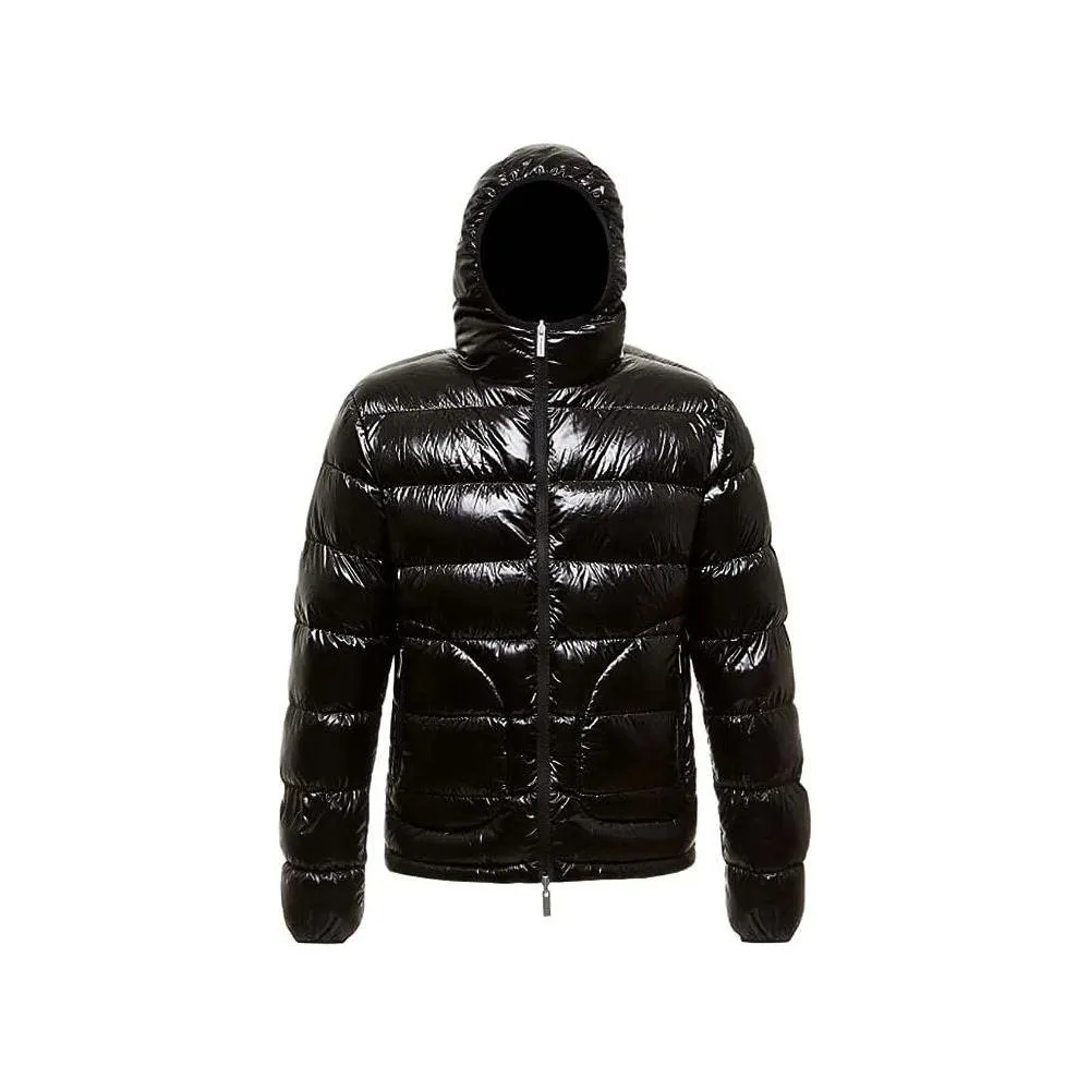 Centogrammi Reversible Hooded Down Jacket in Brown and Black