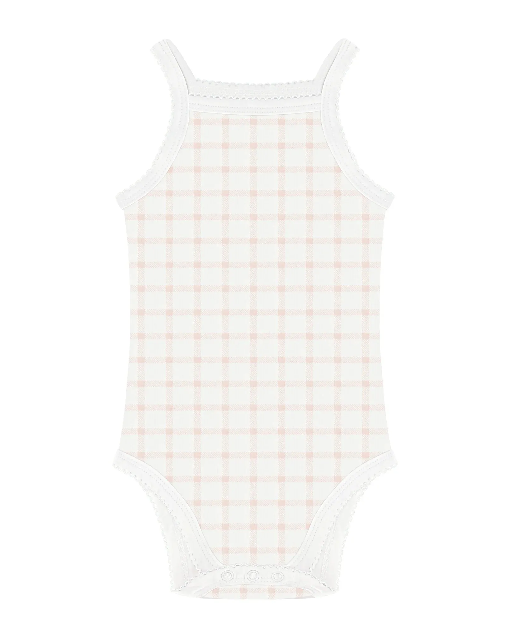 Girls Gingham Sleeveless Undershirts