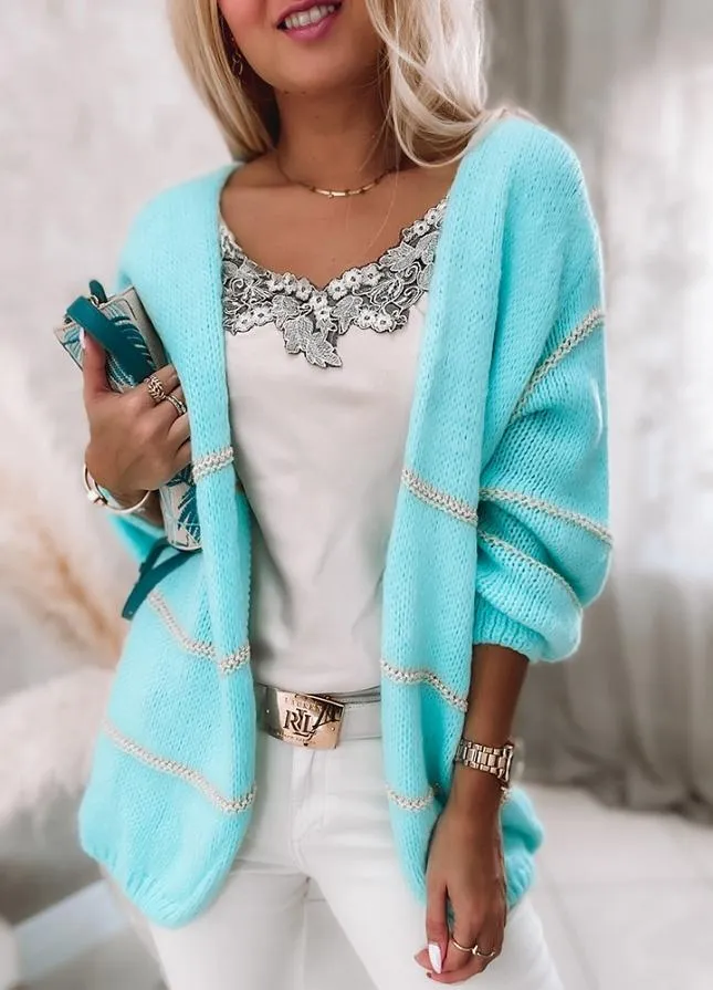 iForgirls Turquoise Slouchy Cardigan