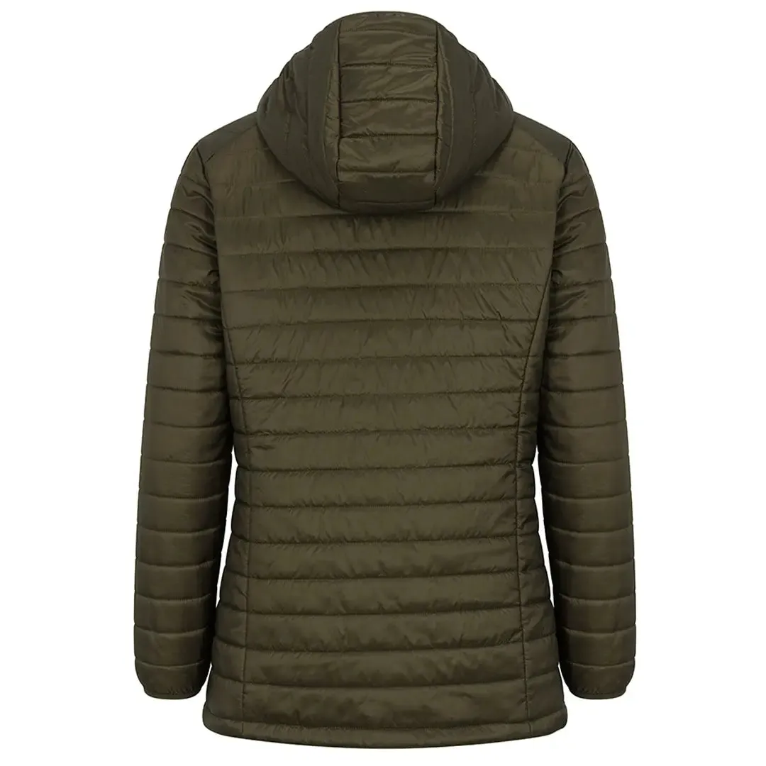 Kingston Ladies Hooded Jacket - Olive/Merlot by Hoggs of Fife