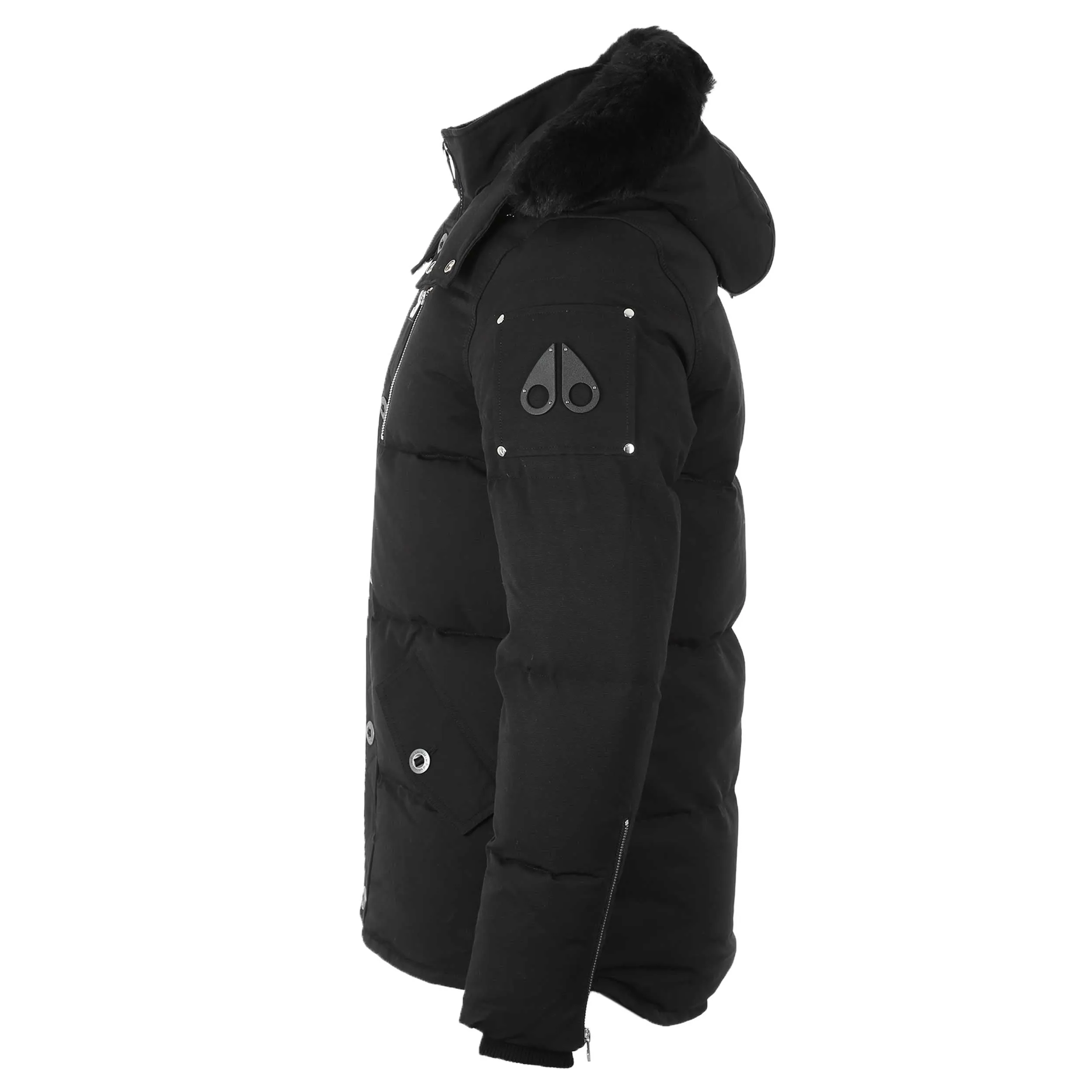 Moose Knuckles 3Q Jacket in Black & Black Fur