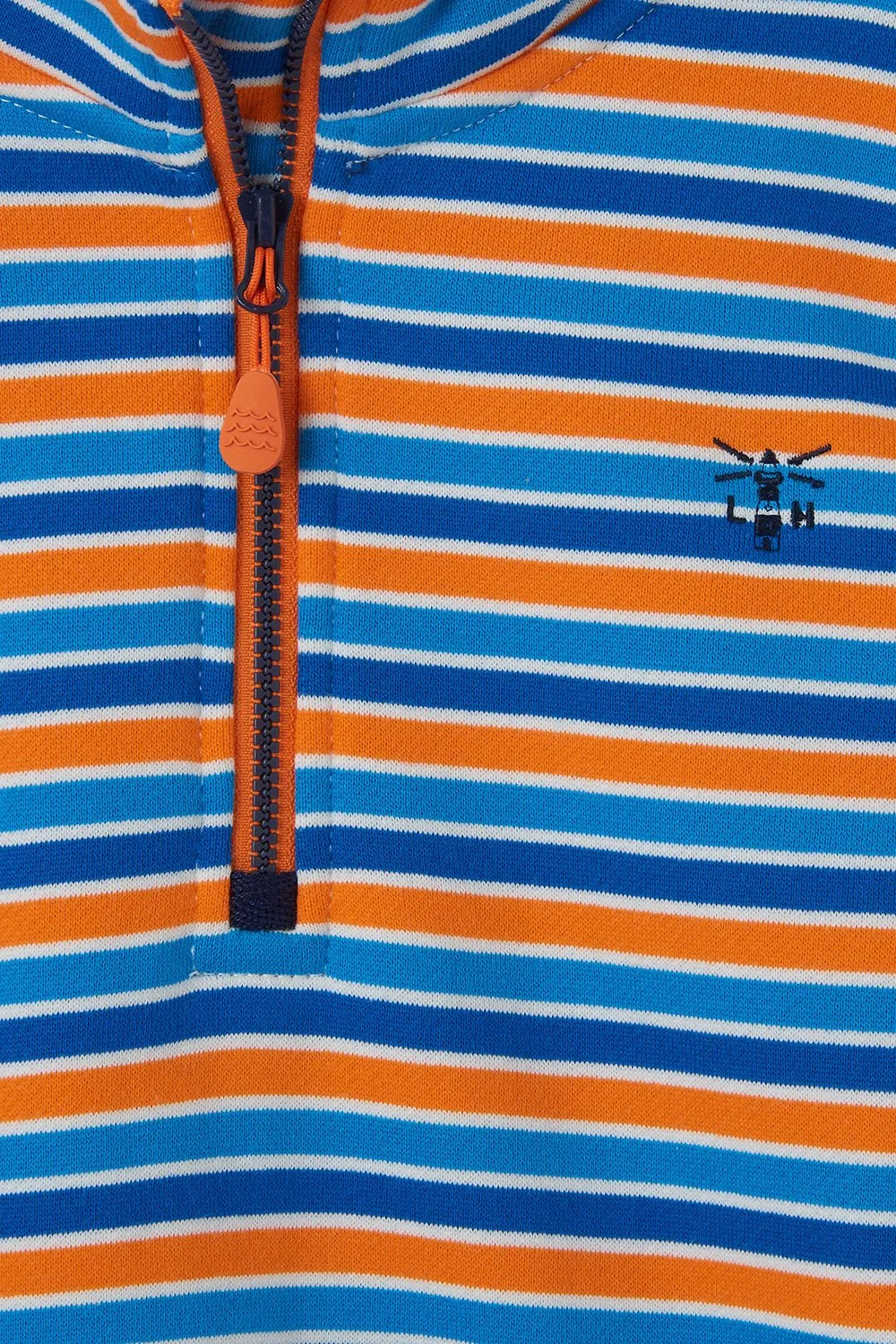 Riley Sweatshirt - Blue Orange Stripe