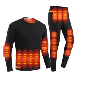 USB Heated Thermal Underwear Pants - 3 Temperature Settings | Winter Warming Base Layer for Men & Women